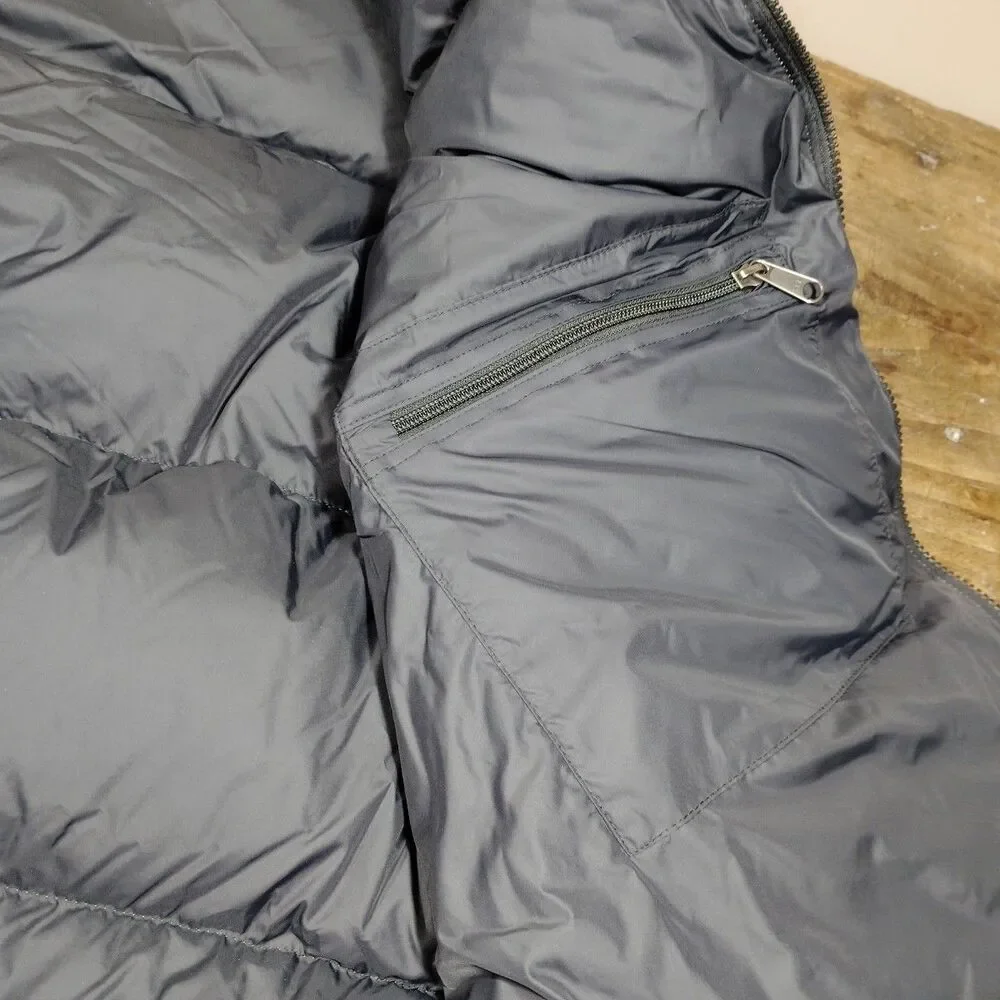 The North Face Vest 2XL XXL Black Yellow/Orange Down Puffer 700 Goose Down Zip